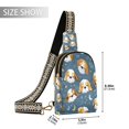 thumbnail image 2 of Stylish Leather Crossbody Bag 8.46x5.9x2.16In Easy To Carry Multi-Purpose Travel Hiking Shopping Fashion Bag Cute Dog Face, 2 of 7