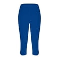 thumbnail image 5 of Enjoytime Capri Leggings for Women Solid Color High Waisted Slim Capris Tummy Control Workout Yoga Pants, 5 of 6