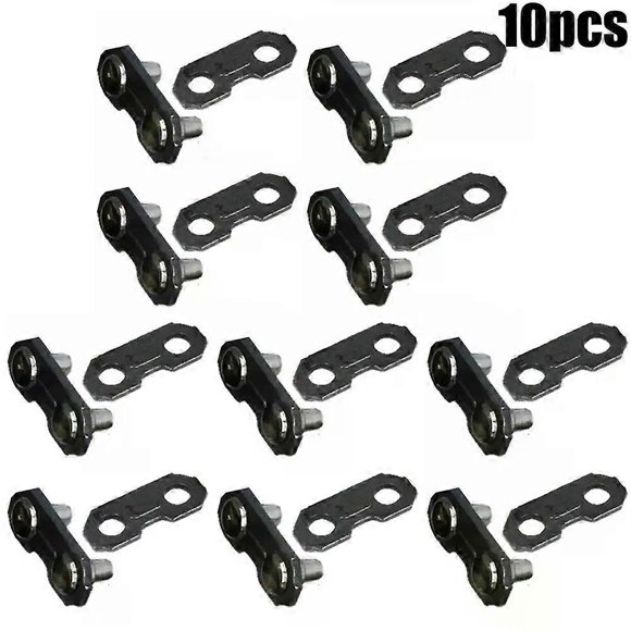 Premium Chainsaw Chain Joining Links Pack Of 10 Plain & Preset 3/8 050 1 3mm for Professional Chainsaw Repairs