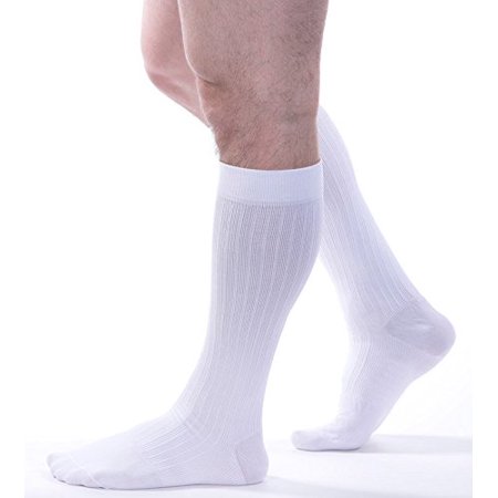 Allegro Men’s 15-20 mmHg Premium 108 Microfiber Cotton Compression Support Socks, Comfortable Support Garments for Men