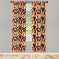 thumbnail image 3 of Ambesonne Abstract Curtains, Chaotic Graffiti Art, Pair of 28"x84", Multicolor, 3 of 5
