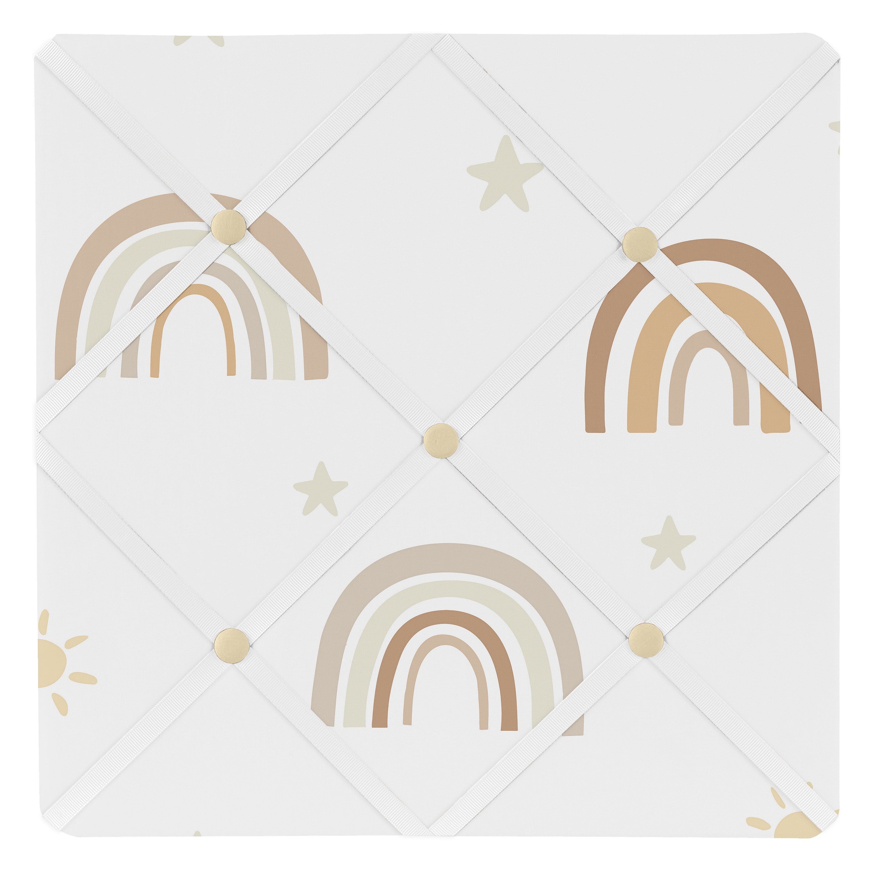 Boho Rainbow Neutral Photo Memo Board by Sweet Jojo Designs