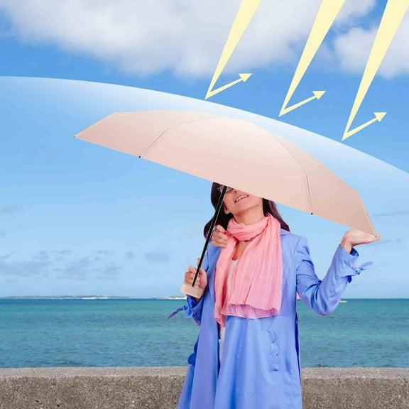 Avtoify Capsule Umbrella Umbrella Sun Protection Umbrella Portable Protection Mini Umbrella Women's Sun Umbrella Pink