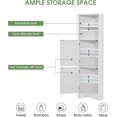 Bathroom Corner Tall Freestanding Storage with Doors