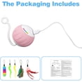 thumbnail image 7 of Interactive   for Indoor (Sounds&Touch Control)   -Automatic Moving  Ball - Slow 2Speed with Feathers Tail&Lights for Kittens,Older Cats,Bored Cats,Ferret,, 7 of 7