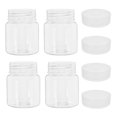 thumbnail image 1 of Plastic Wide Mouth Laboratory Bottles for Storage 4Pcs Transparent Leakproof Design, 1 of 5