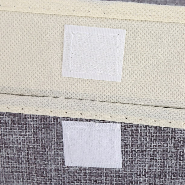 Caja de ropa plegable BuyWeek organizador de almacenamiento de tela de Algodón y lino Gris 26 x 20 x 17 cm