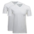 thumbnail image 1 of RAGMAN Camiseta para hombres, paquete de 2 - 1/2 manga, camiseta interior, Cuello en V Blanco 2XL (2X-Large), 1 of 3