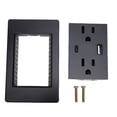 thumbnail image 2 of Toma De Corriente Tomacorrientes Duales De 3 Clavijas Y Puertos De Carga USB Tipo C Panel De 118 Receptáculos Negro 15A, 2 of 7