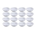 thumbnail image 1 of EeaseMX 50 moldes de aluminio para tartaletas de huevo, antiadherentes, con forma de flor, reutilizables, para magdalenas y muffins (plateados), 1 of 7