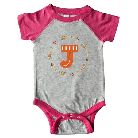 

Inktastic Monogram Letter J Tribal Arrow Gift Baby Boy or Baby Girl Bodysuit