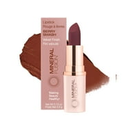Mineral Fusion Lipstick, Vivid & Smudge-Free Lip Color with Avocado Oil, Cocoa Seed Butter & More, Long-Lasting Vegan Lipstick, FD&C Dye-Free, Cruelty-Free, Paraben-Free, Gluten Free, Berry Smash