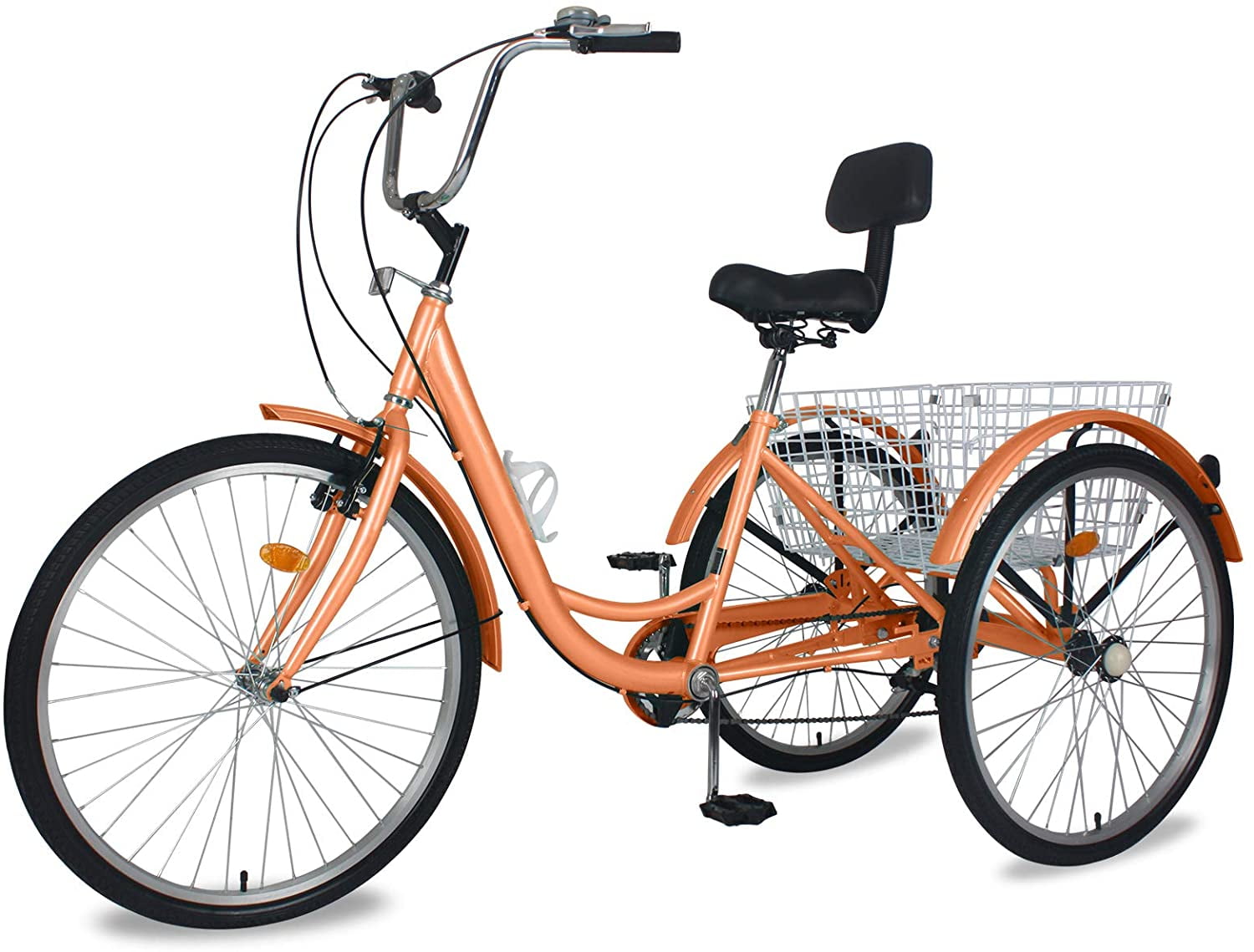 Details about   Ridgeyard 7 Speed Adult 26" 3-Wheel Aluminum Frame Tricycle Trike Bicycle Cruise 
