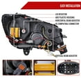 thumbnail image 6 of Switchback Sequential Turn Signal Projector Headlights (Glossy Black Housing/Clear Lens) Made for and Compatible with 2015-2018 Mercedes-Benz C-Class W205, 6 of 7