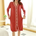thumbnail image 3 of Kadahis Womens Nightgown, Womens Round Neck Loungewear Sleep Dress Casual Loose Caftan Modal Long Night, 3 of 7