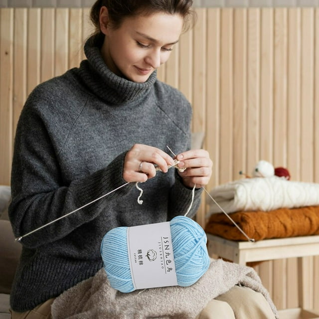 Clearance Tyidzon Wool Yarn for Crocheting Soft Crochet Thread Yarn, Lightweight Wool Yarn for Crochet Hand Knitting Crocheting Crafting