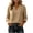 Khaki, variant on Cilsoka Oversized T Shirts for Women V Neck Linen Long Sleeve Shirts Side Button Solid Loose Casual Pullover Tops