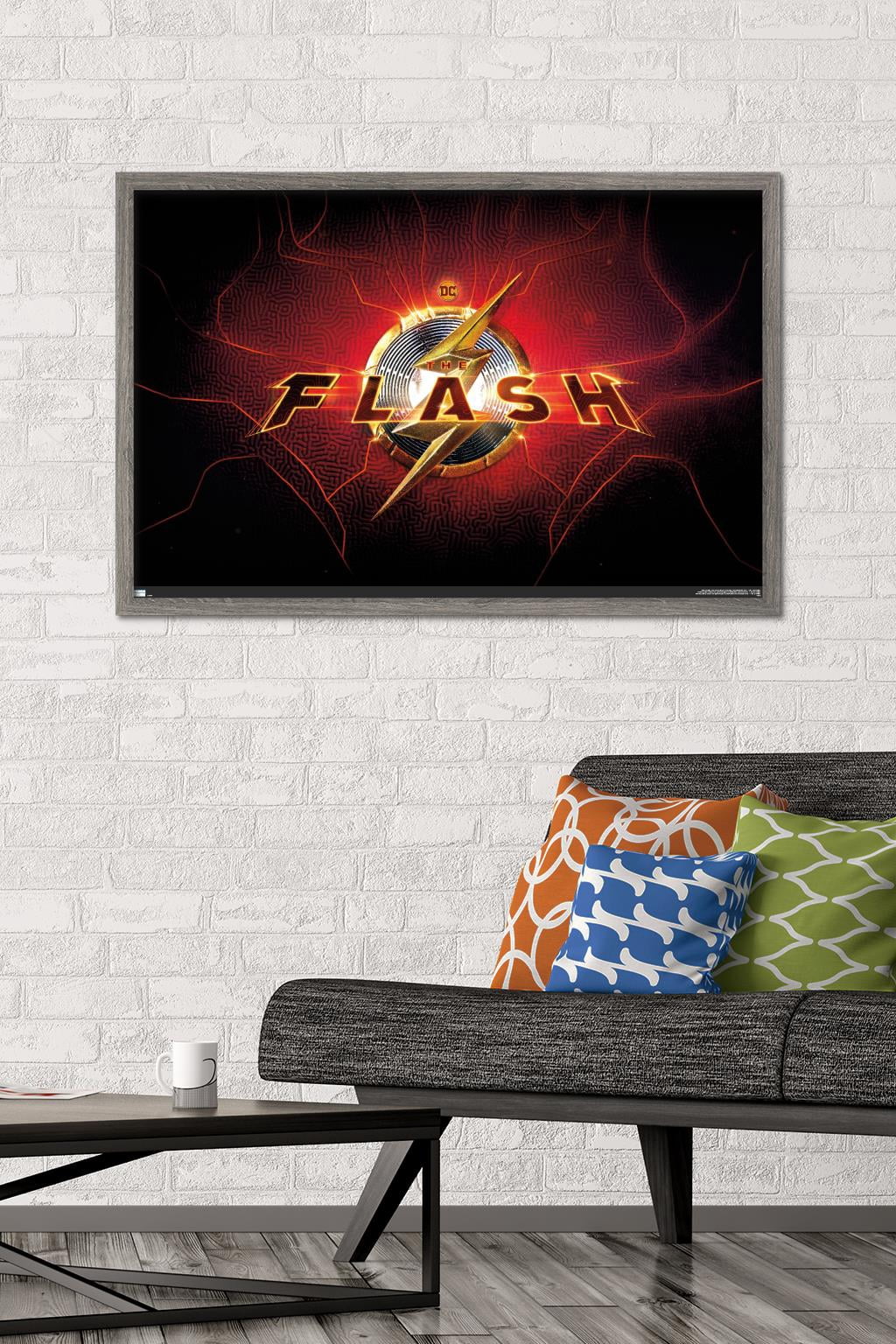 DC Comics Movie The Flash - Logo Wall Poster, 22.375" x 34" Framed
