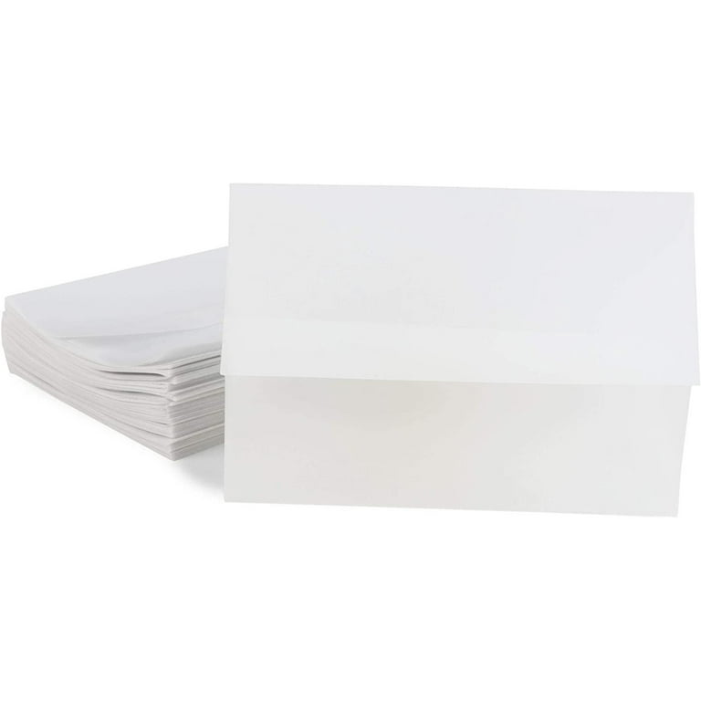 50 Pack Vellum Jackets for 5x7 Invitations - 130GSM Pre-Folded