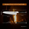 thumbnail image 4 of Qulajoy 8 Inch Chef Knife 10Cr15MoV Carbon Steel Cutting Knife, G10 Handle Japanese Professional Kitchen Knives for Meat Vegetable, 4 of 6