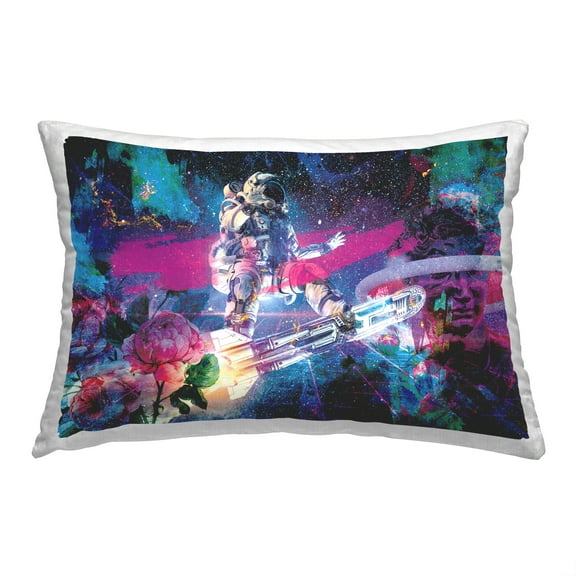 Stupell Industries Abstract Space Nebula Decorative Printed Throw Pillow, 14 x 20