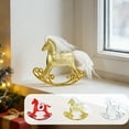 thumbnail image 7 of chaungfeng 2026 Horse Decorative Hanging Ornament, Christmas Decoration Home Christmas Rocking Horse Figurine for Garden Home Office Desk Decor Festival Gift, Silver, 7 of 7