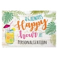 thumbnail image 3 of Personalized Planet 27x18 It's Always Happy Hour Doormat with Custom Family Name Printed on Colorful Rectangular 1/4” Thick Non Slip Mat for Kitchen Hallway Deck or Porch, 3 of 6
