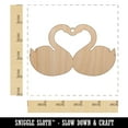 thumbnail image 2 of Kissing Swans Forming a Heart Wood Shape Unfinished Piece Cutout Craft DIY Projects - 4.70 Inch Size - 1/4 Inch Thick, 2 of 7