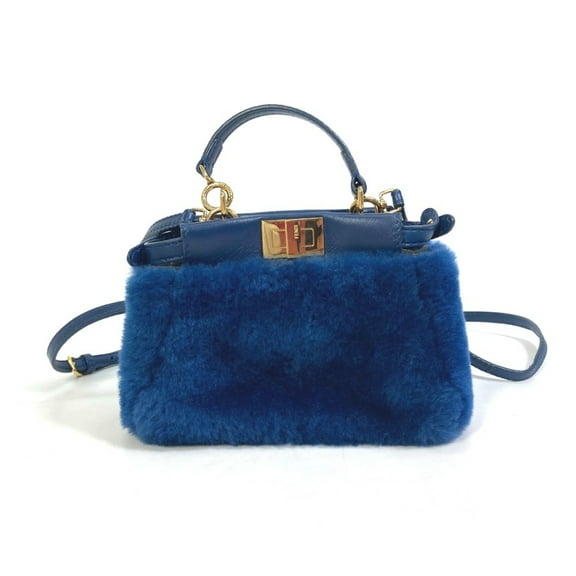 Pre-Owned Fendi Crossbody Bag 2WAY Bag Shoulder Bag Hand Bag blue (Good)