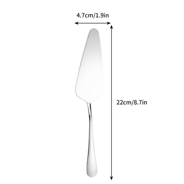 Cortadores de pastel de acero inoxidable, espátulas, cortadores de tartas, servidores para pizza, postres, cuchillos para bodas y fiestas con bordes dentados.