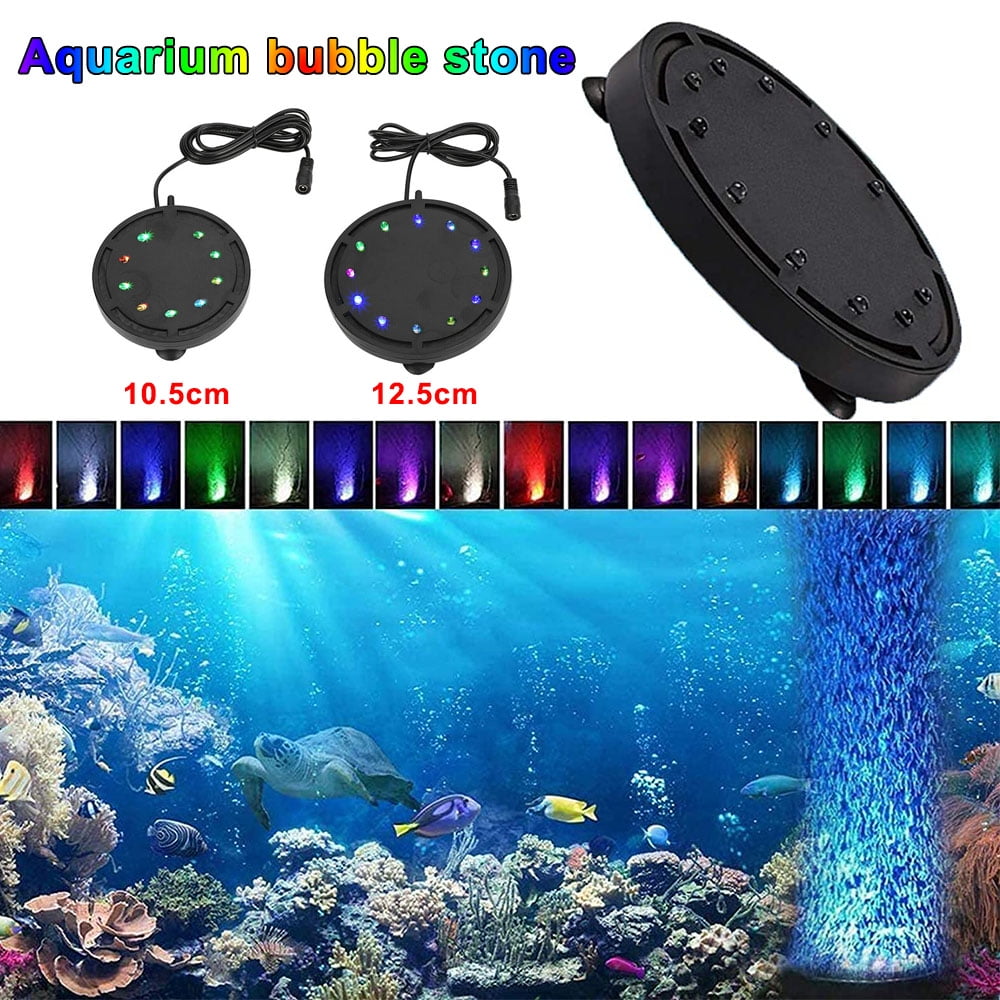 9 LED Aquarium Light Underwater Waterproof Air Bubble Lamp Fish Tank Decor 