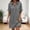 Gray, variant on QUNYINEY Midi Everyday Dresses for Women Pink Short Sleeve Summer Faux Cotton Linen Shirt Dress Loose Fit with Pockets Button Collared Dresses