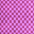 thumbnail image 1 of Ahgly Company Indoor Square Checkered Purple Modern Area Rugs, 7' Square, 1 of 4
