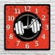 thumbnail image 1 of Reloj colgante de pared con mancuernas estampadas decoración de pared acrílica decorativa de 30x30cm para la cocina multipropósito de cocina, 1 of 8