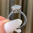 thumbnail image 5 of Valentine Day Special 4 CT Pear Cut Lab Created Diamond Women's Engagement Ring 14K White Gold Plated, 5 of 5