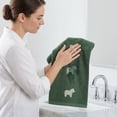 thumbnail image 4 of Unique Bargains 2Pcs Pure Cotton Cute Animal Soft Quick Dry Towels Green 28" x 13", 4 of 8