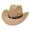 Z02-Beige, variant on YAYUBA Western Cowboy Hat for Men and Women - Elegant Suede Panama Hat Adjustable Soft Cowgirl Hat for Outdoor Activities with Wide Edge,Purple