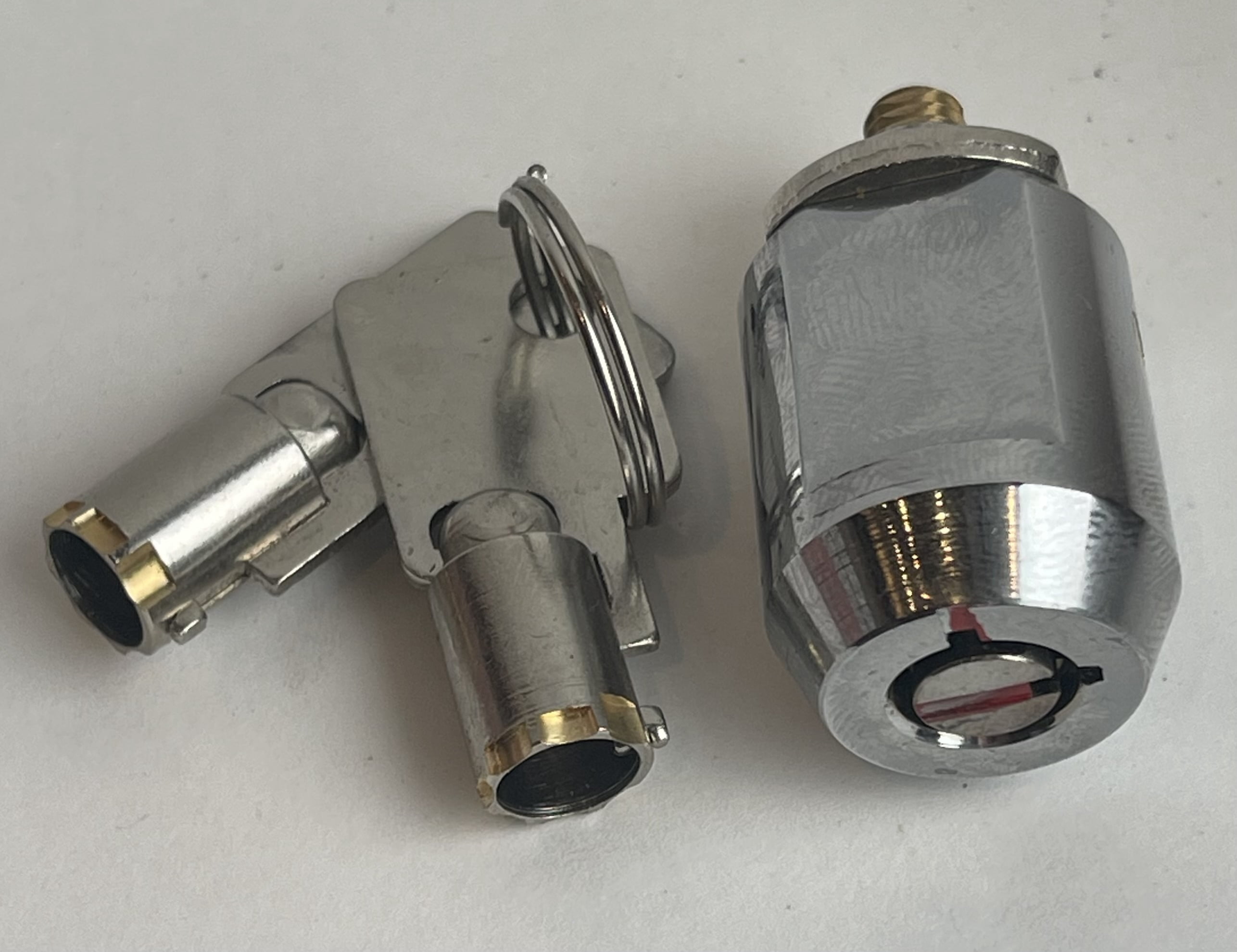 Defense2 - Short Cylinder Lock with Overlock Keys - Weather Proof - for Door, Storage, Cabinets, & More - 17mm Solid Brass Tubular Security Lock