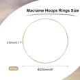 thumbnail image 2 of MECCANIXITY 4 Pcs Dream Catcher Rings,Metal Craft Hoops Floral Hoops 8 Inch Macrame Hoops Rings for DIY Crafts Wreath Making Supplies Plant Hangers,Gold, 2 of 7