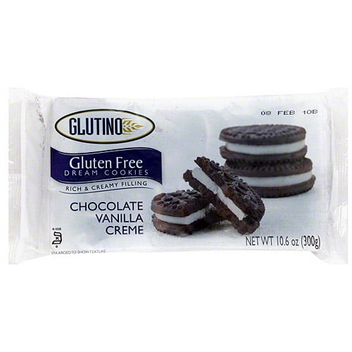 Glutino Chocolate Vanilla Creme Cookies, 10.6 oz (Pack of 12)