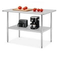 thumbnail image 2 of Luku 24"x48"/30"x48" Stainless Steel NSF Worktable, 2-Tier Adjustable Height Prep Station with Leveling Feet, 2 of 8