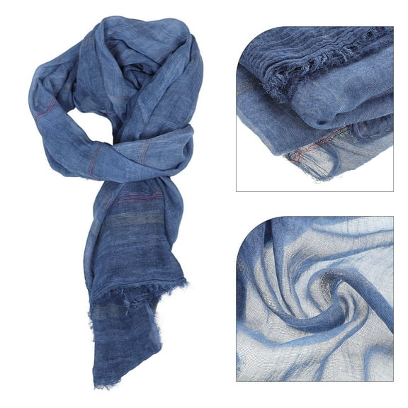 LOLIPPYY Women Wraps Dark Blue Cotton Scarf 1Pack Versatile Usage Autumn Party Decoration