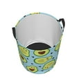 thumbnail image 3 of Balery Avocado and Hearts Round Laundry Basket with Handles Waterproof Freestanding Laundry Hamper for Clothes Toys in the Dorm and Family-Small, 3 of 8