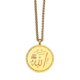 thumbnail image 1 of Gold-color Colgante redondo retro para hombre, collar de acero de titanio, collar bíblico personalizado, patrón religioso, joyería de protección bíblica, 1 of 4