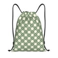 thumbnail image 1 of Gaeub Daisy Plaid Green Drawstring Backpack Bag Sport Gym Sackpack Heavy Duty String Backpack for Men Women-Medium, 1 of 6