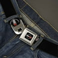 thumbnail image 2 of GM General Motors Belt, Seatbelt Buckle Belt, Corvette C4 Checker Bowtie Logo Black, 30 to 44 Inches, 2 of 3