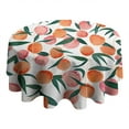 thumbnail image 3 of Peach Fruit Summer Round Table Cloth,Wrinkle Free Table Cover with Polyester,Waterproof Reusable Tableclothes for Easter Birthday Picnic Wedding (Round,60x60inch), 3 of 6