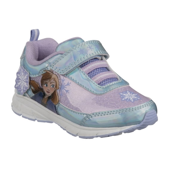 Disney Girl Frozen Ii Hook And Loop Closure Casual Sneaker, Lilac Blue, Size: 11