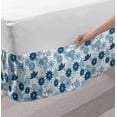 thumbnail image 2 of Botanical Bed Skirt, Illustration of Festoon Theme Floral Pattern Blooming Flowers in Soft Tones, Elastic Bedskirt Dust Ruffle Wrap Around for Bedding Decor, 4 Sizes, Night Blue, by Ambesonne, 2 of 2