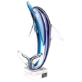 thumbnail image 1 of 14 Pouces Dauphin Bleu sur Verre Clair, 1 of 1